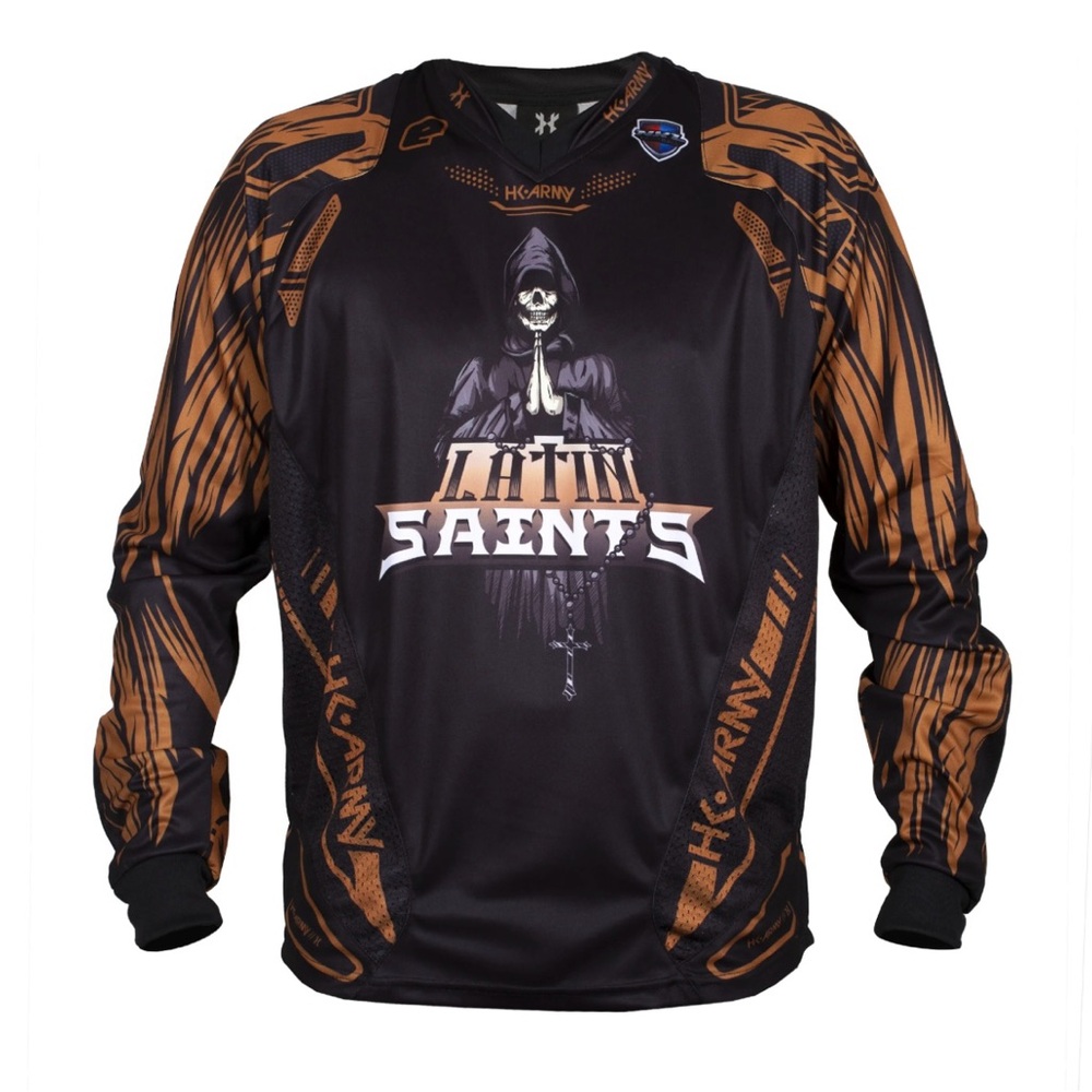 Hk Army Black and Orange Long Sleeve Tee